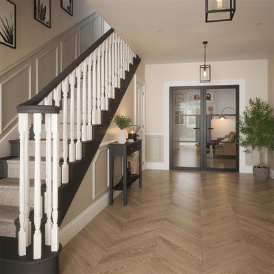 SEATTLE 3 LITE CLEAR GLASS BLACK PRIMED DOOR 80x32