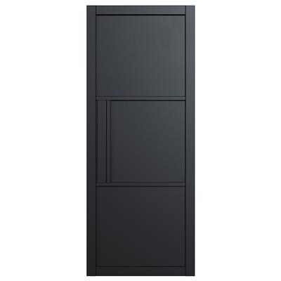 SEATTLE 3 PANEL BLACK PRIMED DOOR 80x32