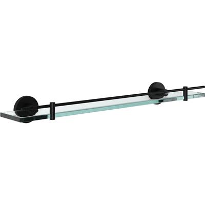 MALMO BLACK GLASS SHELF x 3pcs
