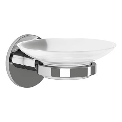 TEMA MALMO CHROME SOAP DISH & GLASS DISH