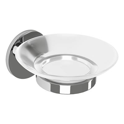 TEMA MALMO CHROME SOAP DISH & GLASS DISH