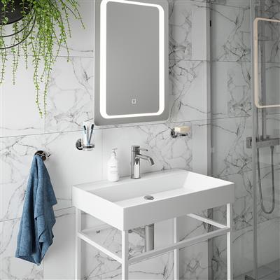 TEMA MALMO CHROME SOAP DISH & GLASS DISH