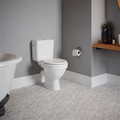 TEMA MDF BAR HINGE TOILET SEAT WHITE