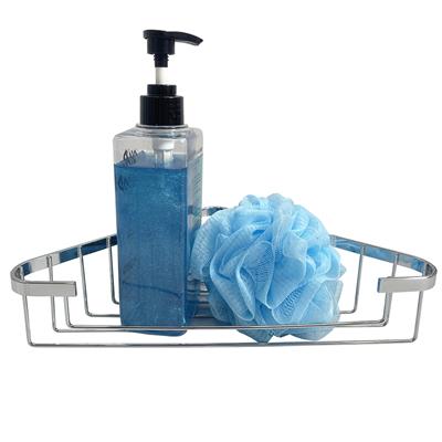 TEMA WIRE SINGLE CORNER SHOWER BASKET CHROME