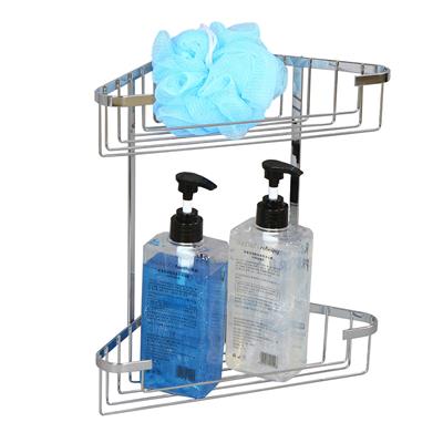 TEMA WIRE 2 TIER CORNER SHOWER BASKET CHROME 