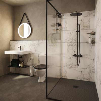 TEMA WIRE 2 TIER SHOWER BASKET BLACK