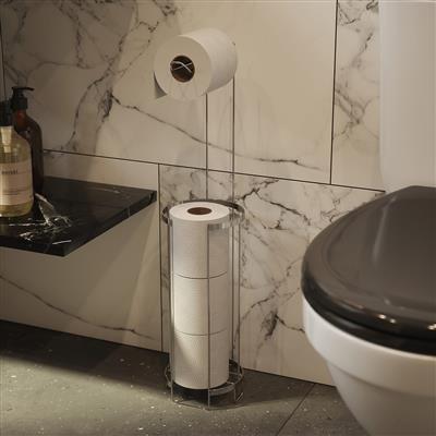 TEMA WIRE FREE STANDING ROLL HOLDER CHROME
