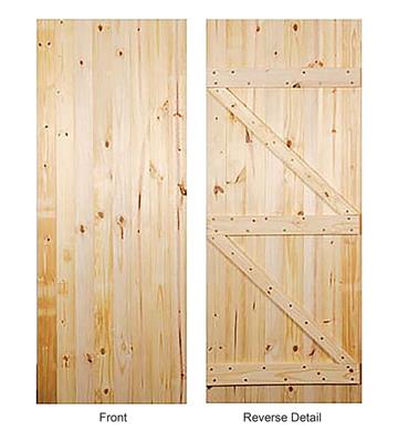 LEDGED/BRACED UTILITY DOOR 80 x 32in x 44mm