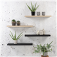 DURALINE FLOAT SHELF 80X23.5CM BLACK LAQ x 3pcs