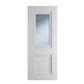 CAROLINA 2P CLEAR GLASS WHITE PRIMED DOOR 80x32
