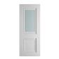 CAROLINA 2P OPAQUE GLASS WHITE PRIMED DOOR 80x32