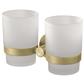 HACEKA KOSMOS DOUBLE TUMBLER HOLDER BRUSHED GOLD