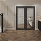 NOLITA GREY CLEAR GLASS PRE-FINISHED DOOR 80x32