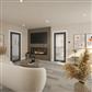 NOLITA GREY CLEAR GLASS PRE-FINISHED DOOR 80x32