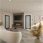 NOLITA GREY OPAQUE GLASS PRE-FINISH DOOR 80x32