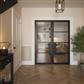 PORTLAND 4 LITE CLEAR GLASS BLACK PRM DOOR 80x32
