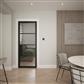 PORTLAND 4 LITE CLEAR GLASS BLACK PRM DOOR 80x32