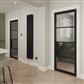 PORTLAND 4 LITE CLEAR GLAZED DOOR BLACK 80x32x44mm