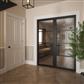 PORTLAND 4 LITE CLEAR GLAZED DOOR BLACK 80x34x44mm