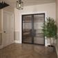 PORTLAND 4 LITE REEDED GLZ BLACK PRIMED DOOR 78x28