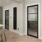 PORTLAND 4 LITE REEDED GLZ BLACK PRIMED DOOR 80x32