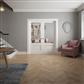 DOVER 1P/1L CLEAR GLAZED WHITE PRM DOOR 80x32
