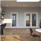 BOSTON SHAKER PRIMED DOOR CLEAR GLAZED 80x32