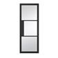 SEATTLE 3 LITE CLEAR GLASS BLACK PRIMED DOOR 80x32