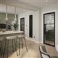 SEATTLE 3 LITE CLEAR GLASS BLACK PRIMED DOOR 80x32