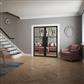 SEATTLE 3 LITE CLEAR GLASS BLACK PRIMED DOOR 80x32