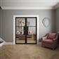 SEATTLE 3 LITE CLEAR GLASS BLACK PRIMED DOOR 80x32