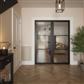 SEATTLE 3 LITE CLEAR GLASS BLACK PRIMED DOOR 80x32