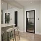 SEATTLE 3 LITE CLEAR GLASS BLACK PRIMED DOOR 80x32