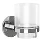 TEMA MALMO CHROME TUMBLER HOLDER & GLASS TUMBLER