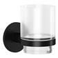 MALMO BLACK TUMBLER HOLDER & GLASS TUMBLER x 3pcs