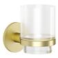MALMO GOLD GLASS TUMBLER & HOLDER  x 3pcs