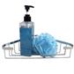 TEMA WIRE SINGLE CORNER SHOWER BASKET CHROME