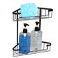 TEMA WIRE 2 TIER CORNER SHOWER BASKET BLACK 